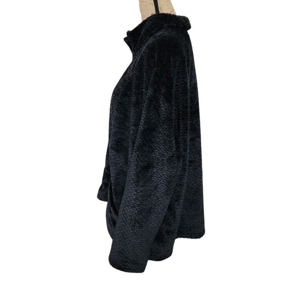 Free Country butter pile super soft Cozy black jacket Women's plus size 2X neW! - Picture 5 of 13